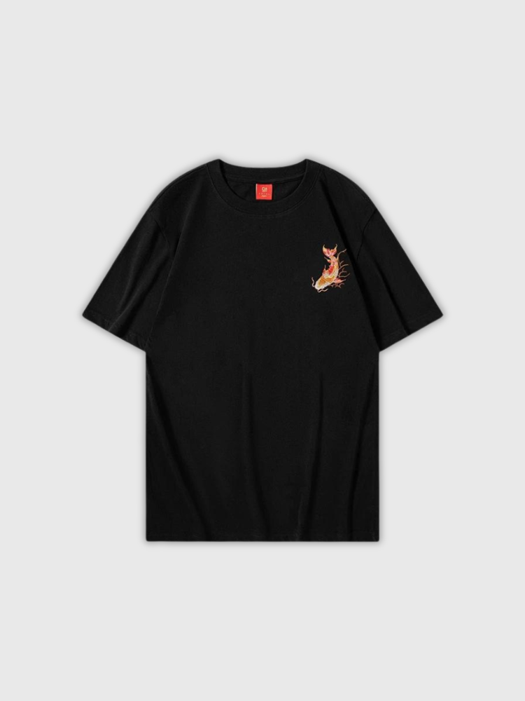 Japanisches T-Shirt mit Koi-Motiv 'Okariya' – T-Shirt für den Alltag, Premium-Qualität
