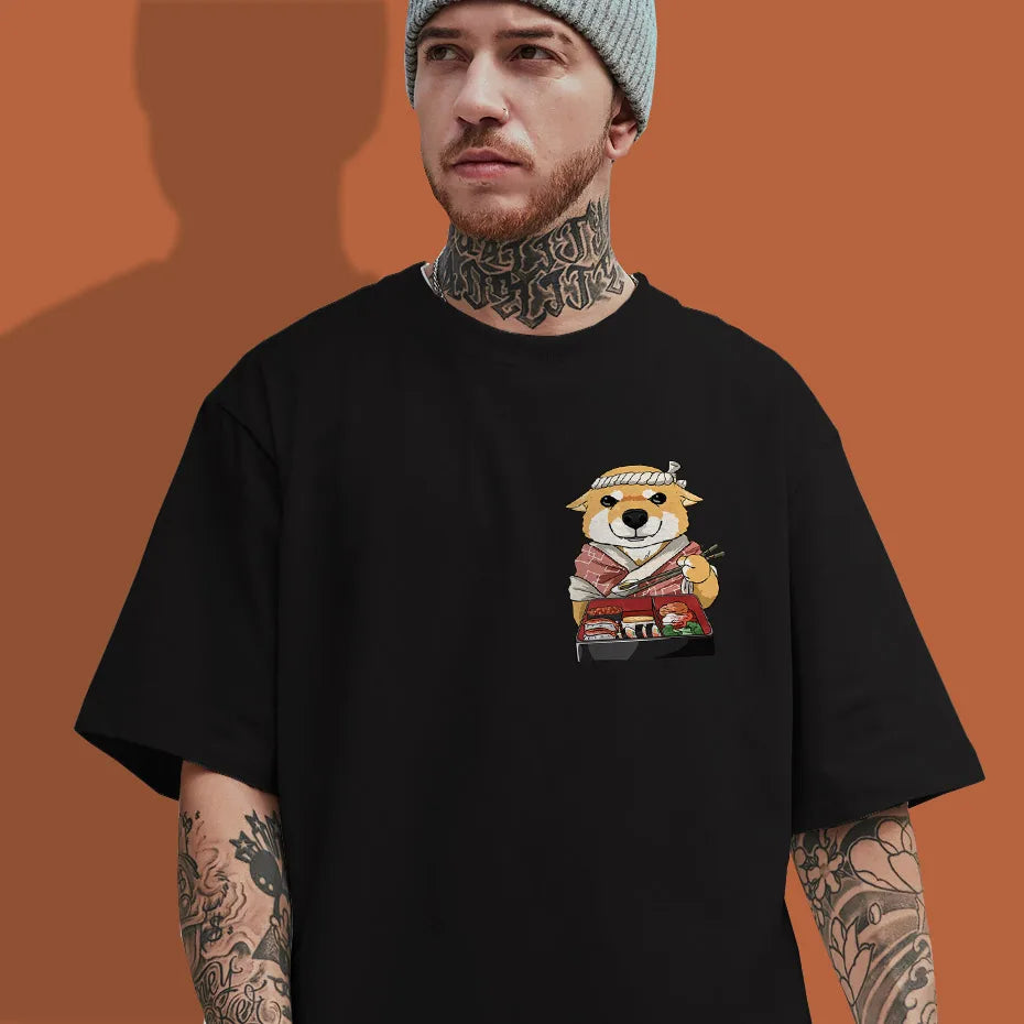 T-Shirt mit japanischen Schriftzeichen 'Ginowan' – Detail: japanisches Motiv, T-Shirt japanischen Stil