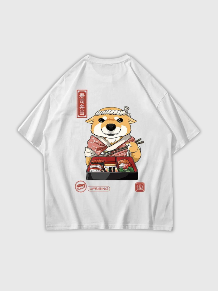 T-Shirt mit japanischen Schriftzeichen 'Ginowan' – Oversize, T-Shirt im japanischen Design