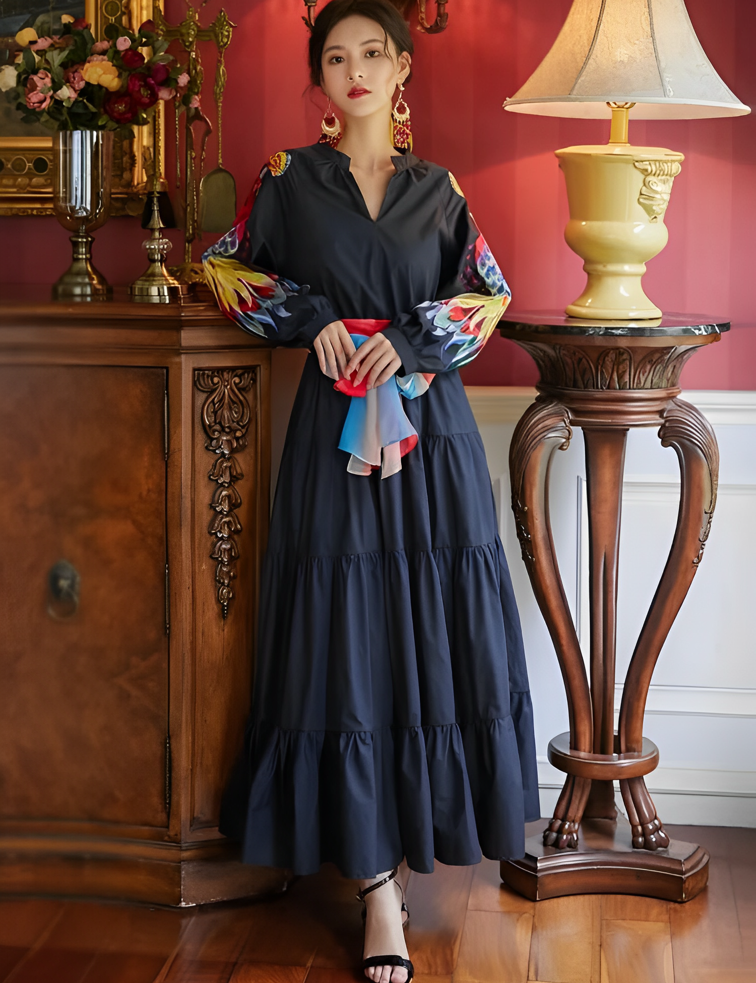 Japanisches Lolita-Kleid 'Yasuko' – traditionelles Kleidungsstück im traditionellen japanischen Stil für Herren und Damen