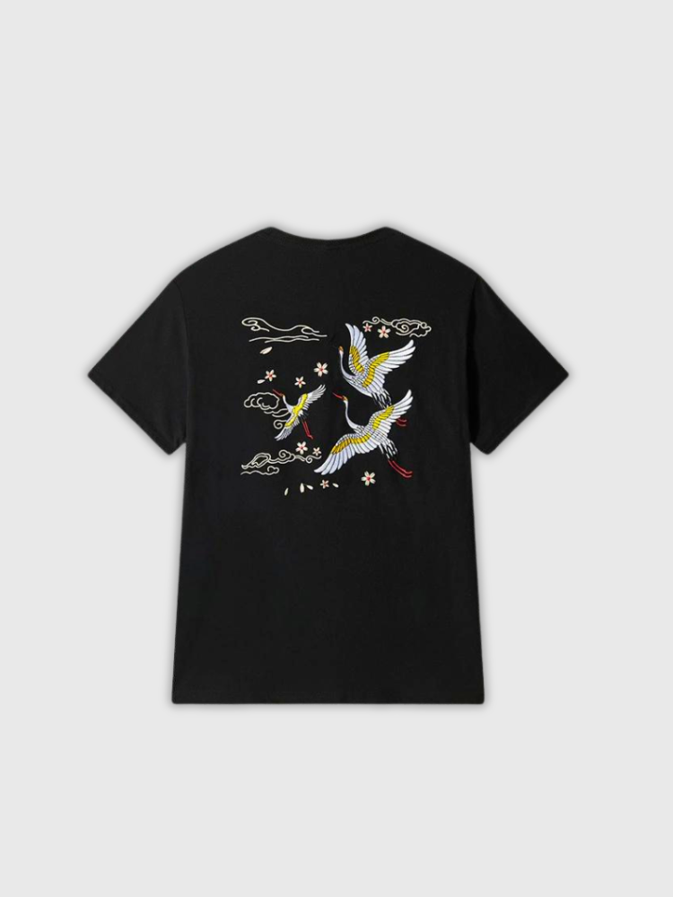 Japanisch gemustertes T-Shirt 'Kitagoya' – T-Shirt im Streetwear-Stil für Herren und Damen
