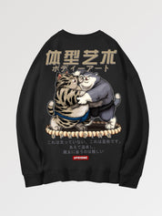 Japanisches bedrucktes Sweatshirt 'Hamatesano' – Oversize, Sweatshirt im japanischen Design