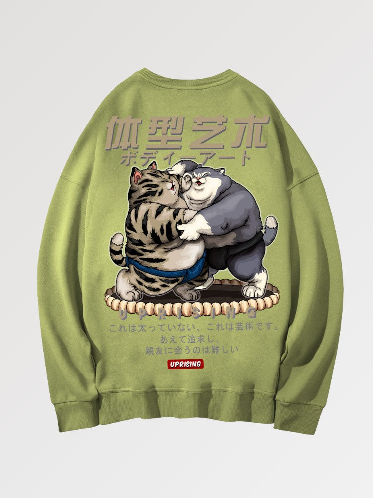 Japanisches bedrucktes Sweatshirt 'Hamatesano' – Sweatshirt für den Alltag, Premium-Qualität