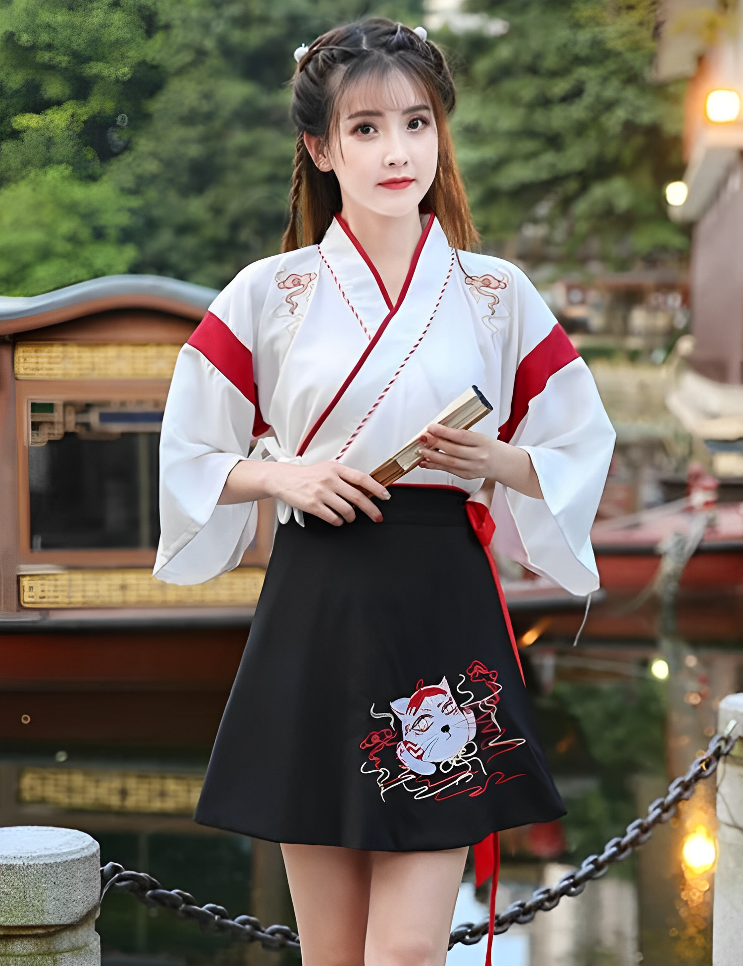 Japanisches Schulmädchenkleid 'Kaede' – Kimono im traditionellen japanischen Stil für Herren und Damen