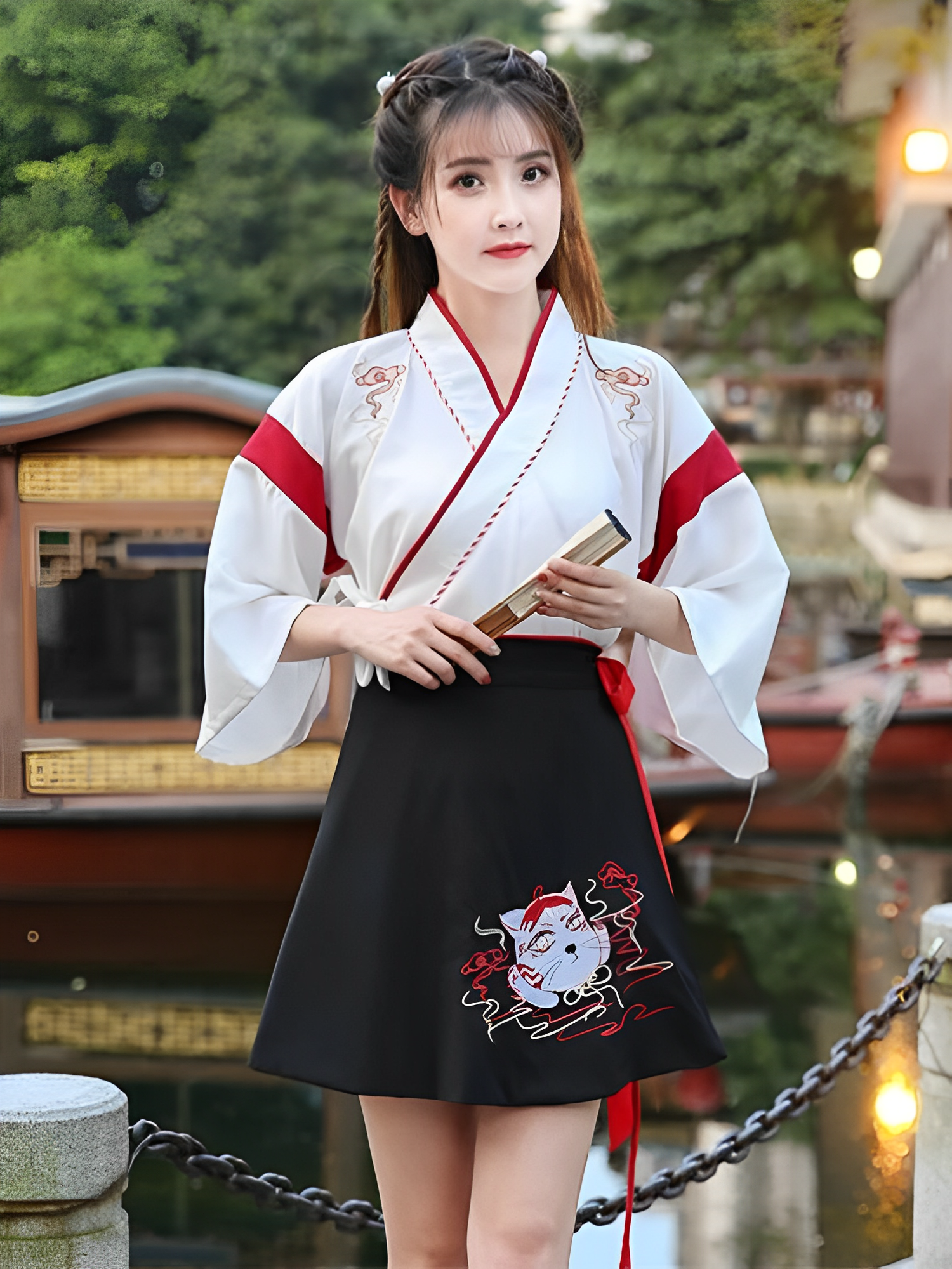 Japanisches Schulmädchenkleid 'Kaede' – Kimono im traditionellen japanischen Stil für Herren und Damen