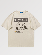 Japanisches T-Shirt mit Muster 'Ninomiya' – T-Shirt im Streetwear-Stil für Herren und Damen