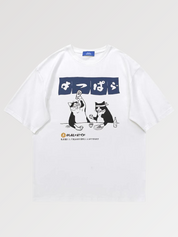 Japanisches T-Shirt mit Muster 'Ninomiya' – Oversize, T-Shirt im japanischen Design