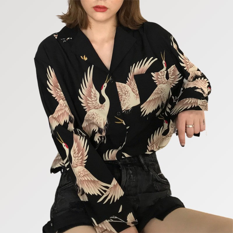Japanische Kimono-Oberteile für Damen 'Sakoya' – Bluse für den Alltag, Premium-Qualität