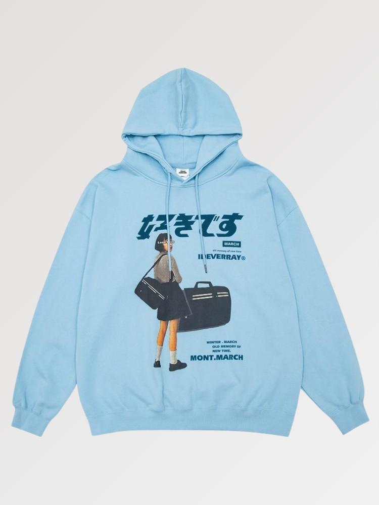 Japanischer Streetstyle-Kapuzenpullover 'Inokoma' – Hoodie im Streetwear-Stil für Herren und Damen