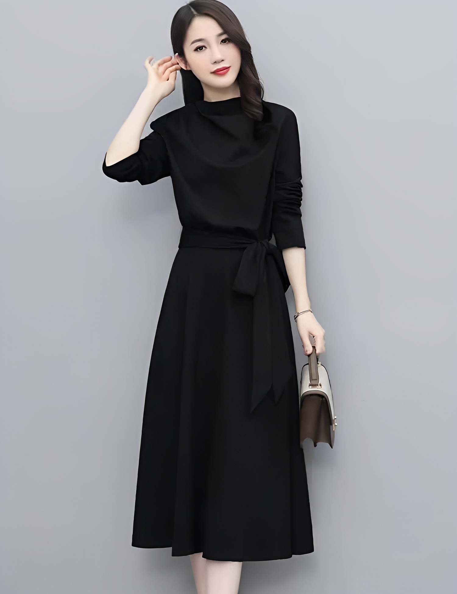 Kleid im japanischen Stil 'Akiko' – elegant, Kleid im japanischen Design