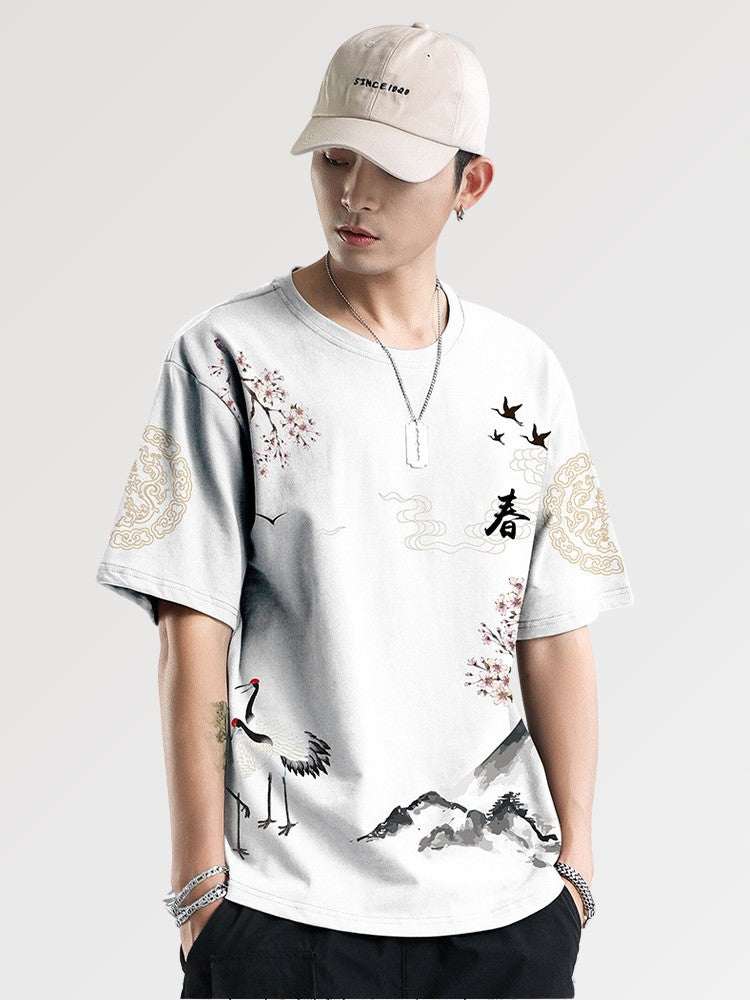 Japanisches T-Shirt 'Kashima' – Detail: japanisches Motiv, T-Shirt japanischen Stil