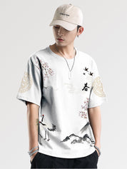 Japanisches T-Shirt 'Kashima' – Detail: japanisches Motiv, T-Shirt japanischen Stil