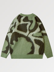 Pullover im japanischen Stil 'Graphic Godika' – Detail: Strick, Pullover japanischen Stil