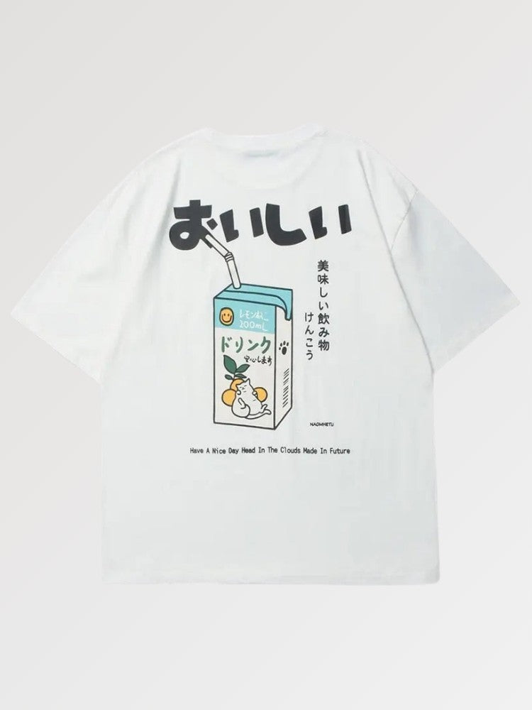 Japanisches T-Shirt 'Koki-Juice' – Oversize, T-Shirt im japanischen Design