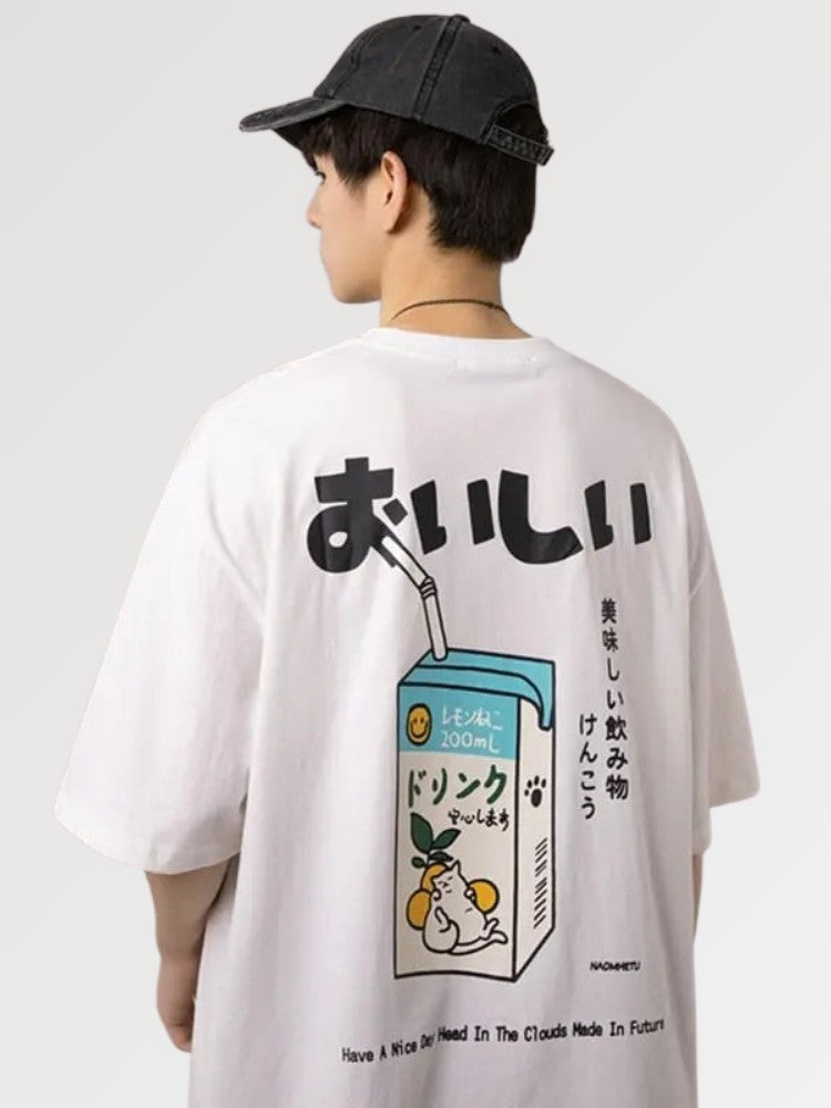 Japanisches T-Shirt 'Koki-Juice' – Detail: japanisches Motiv, T-Shirt japanischen Stil