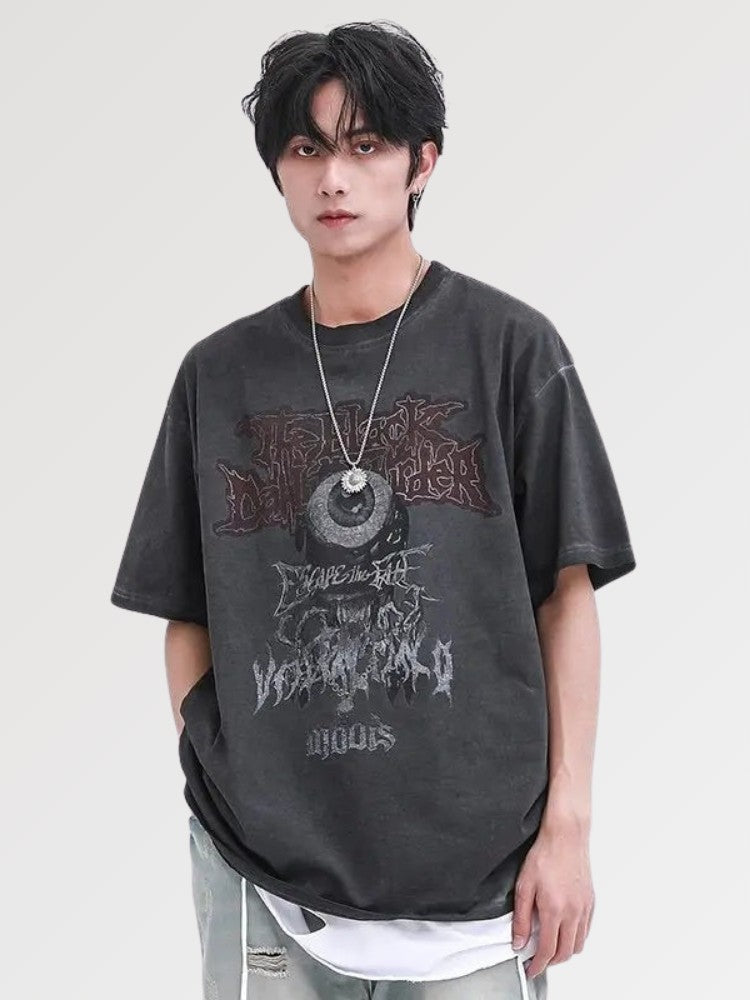 Japanisches Vintage-T-Shirt 'Toyoake' – Langarm, Hemd im japanischen Design