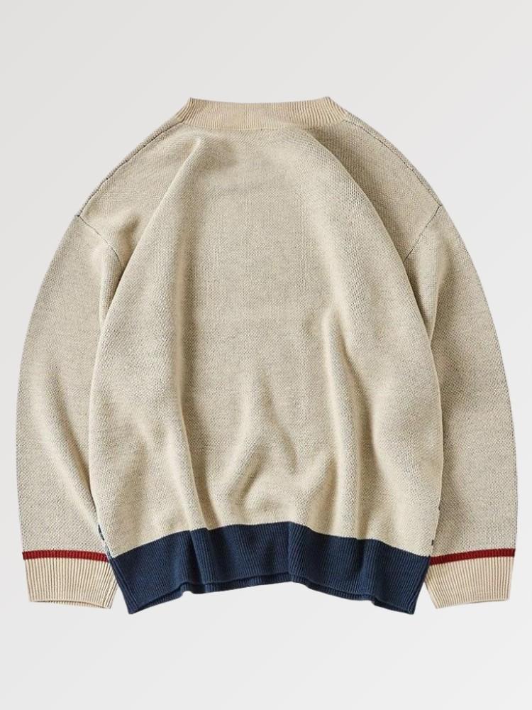 Japanischer Wellen-Pullover 'Kanagawa' – warm, Pullover im japanischen Design