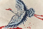 Japanischer Wellen-Pullover 'Kanagawa' – Detail: Strick, Pullover japanischen Stil