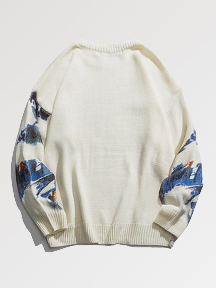 Pullover aus japanischer Wolle 'Maikono' – warm, Pullover im japanischen Design