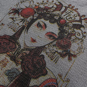 Pullover aus japanischer Wolle 'Maikono' – Detail: Strick, Pullover japanischen Stil