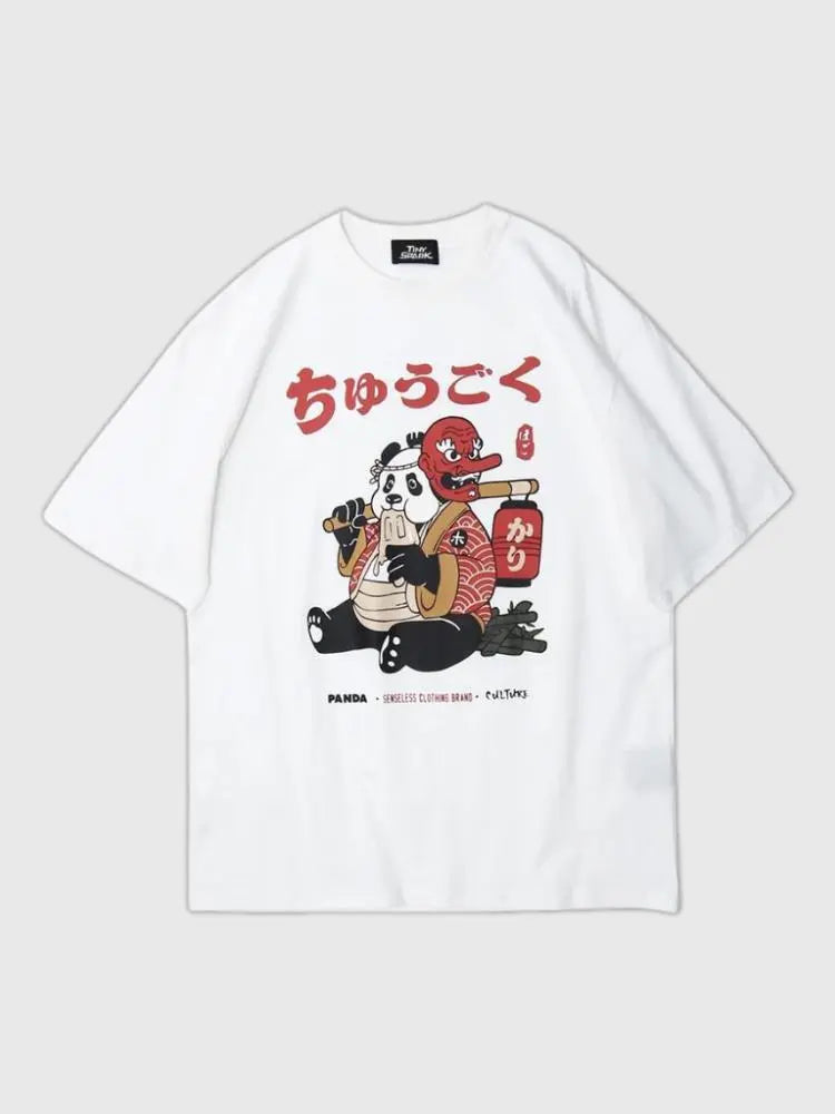 Tee-Shirt mit japanischer Schrift 'Okayama' – T-Shirt im Streetwear-Stil für Herren und Damen