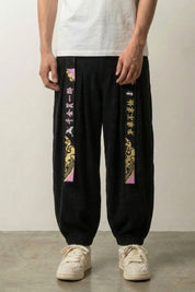 Japanische Samthose 'Takumi', Rückansicht – japanische Hose Herren traditioneller Stil