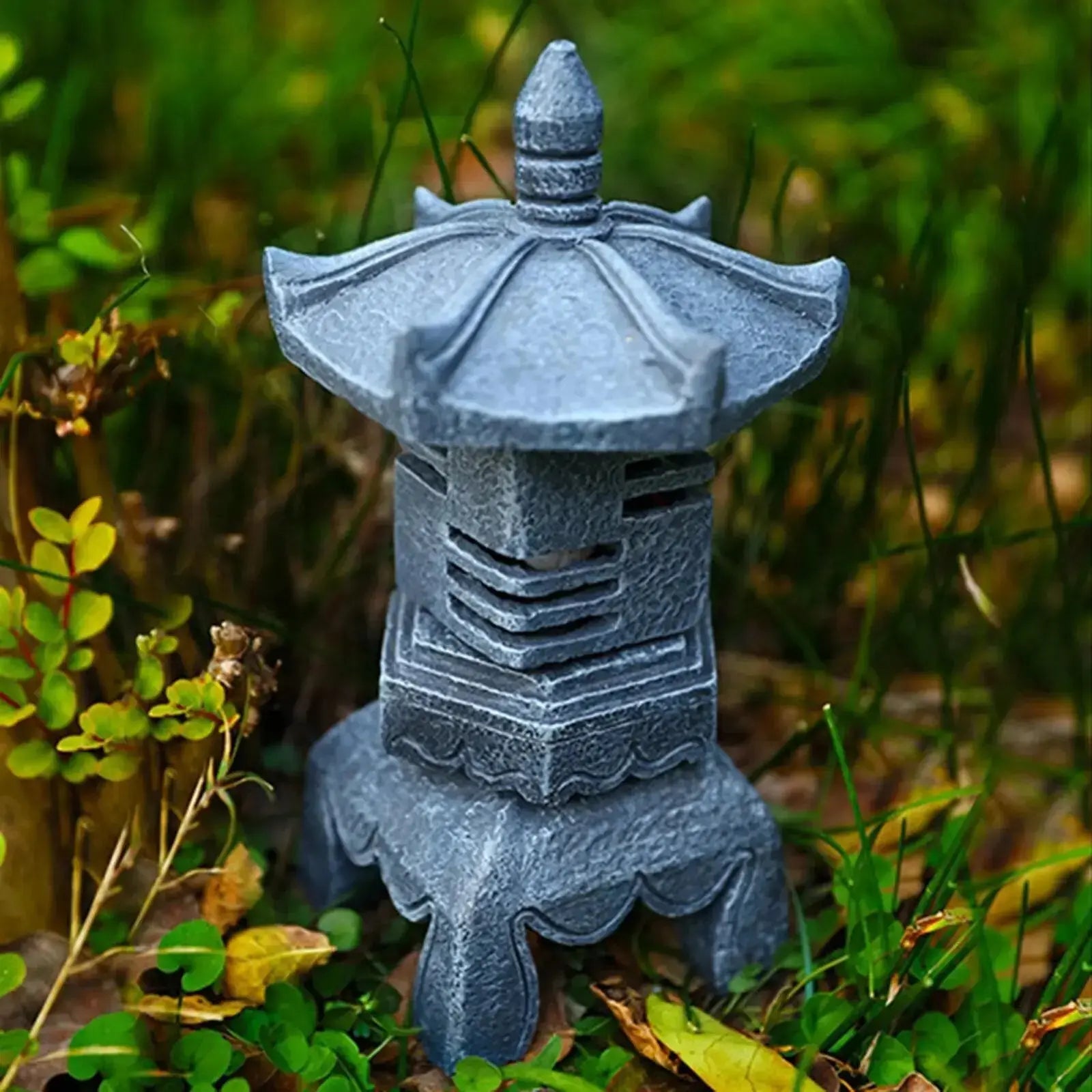 Japanische Solarlaterne – japanische Laterne, Solar-Tōrō Aomori mit automatischem Licht, Nahaufnahme