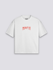 japanisches Food-Truck-T-Shirt mit Yatai-Monster und roter Sonne, Street-Food-Druck, oversize, Gesamtansicht getragen