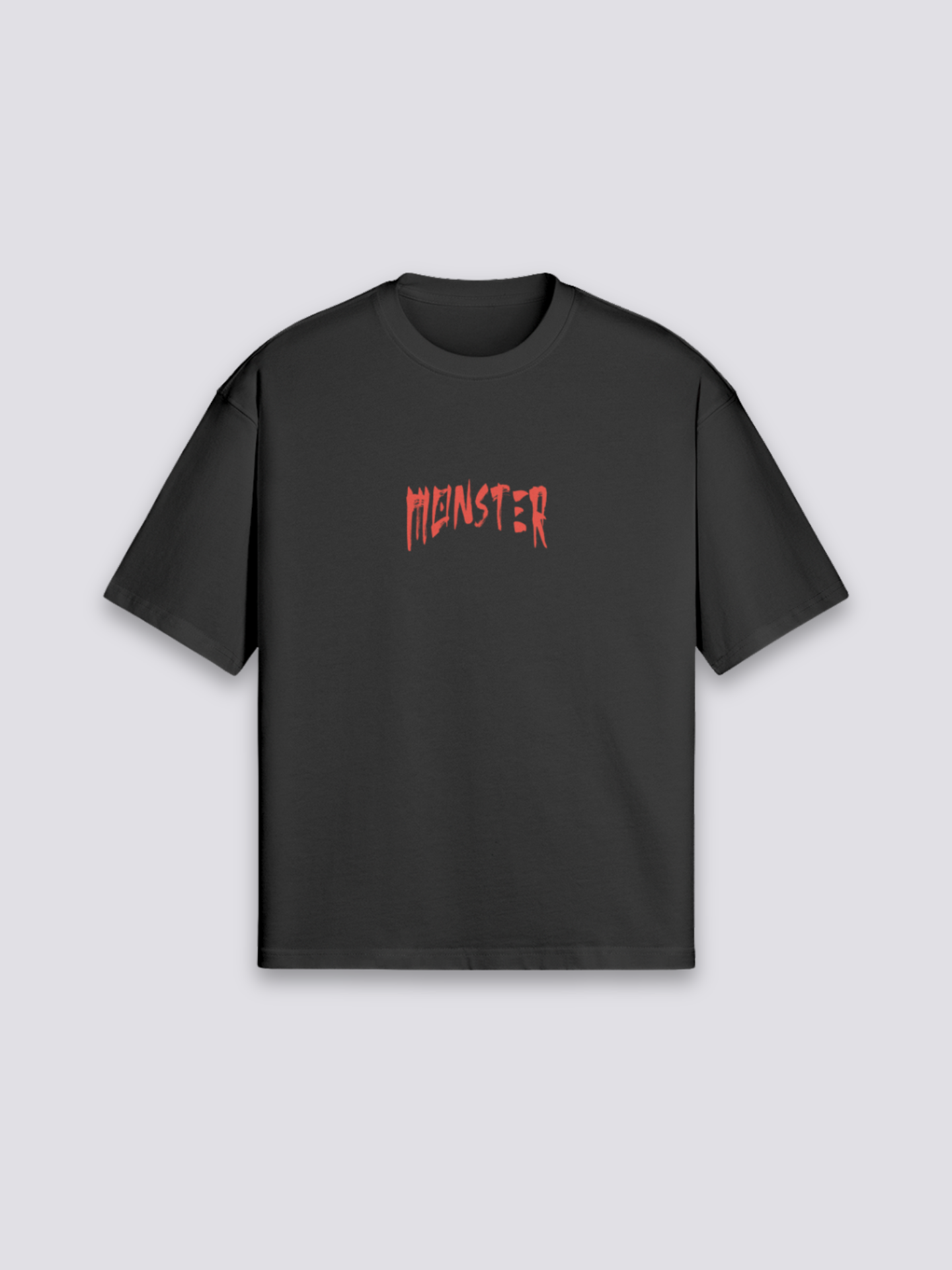 japanisches Food-Truck-T-Shirt mit Yatai-Monster und roter Sonne, Street-Food-Druck, oversize, Vorderansicht Farbvariante