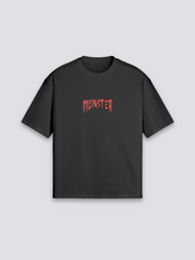 japanisches Food-Truck-T-Shirt mit Yatai-Monster und roter Sonne, Street-Food-Druck, oversize, Vorderansicht Farbvariante