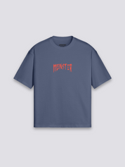 japanisches Food-Truck-T-Shirt mit Yatai-Monster und roter Sonne, Street-Food-Druck, oversize, Rückenansicht Farbvariante