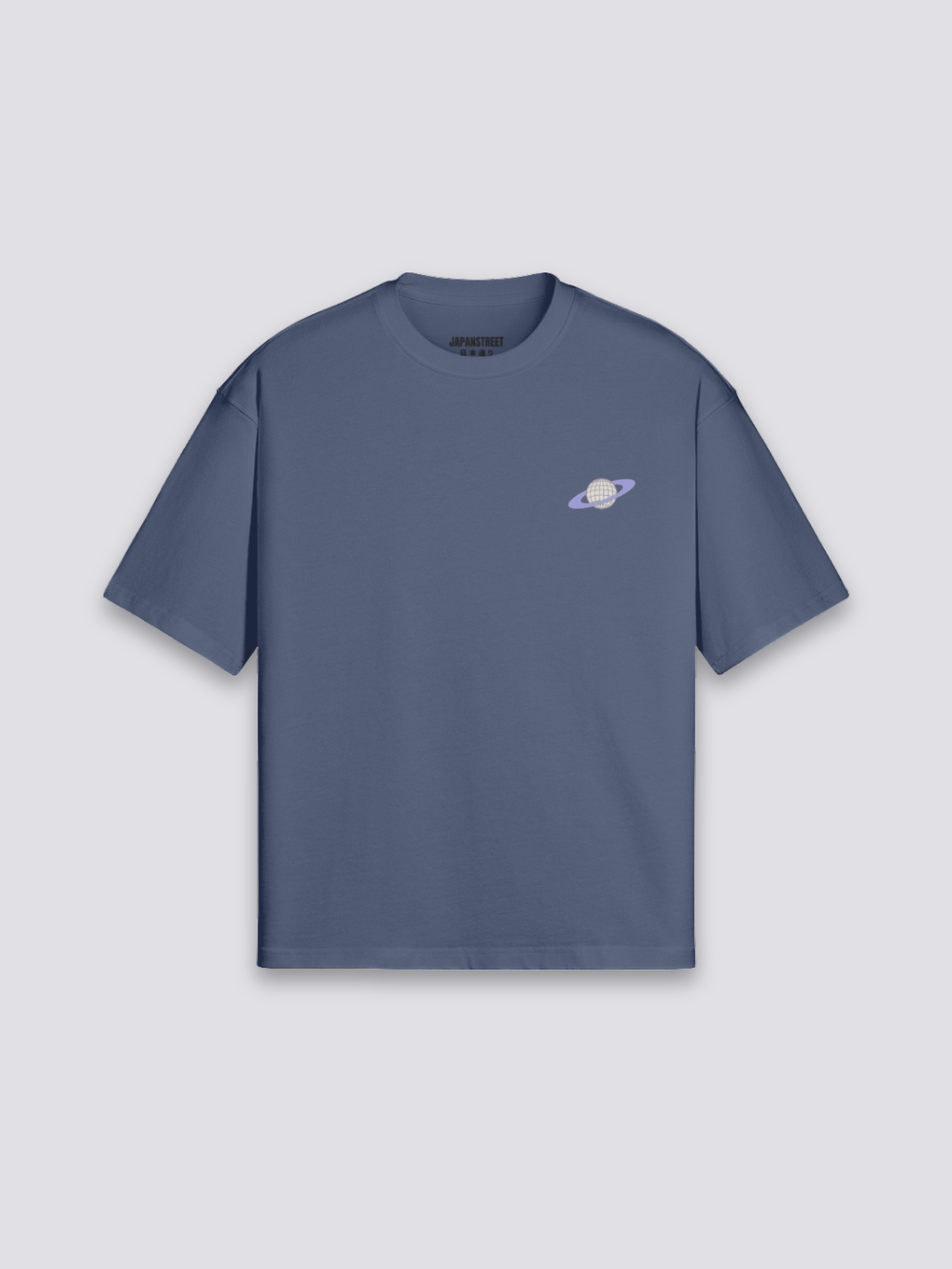 japanisches Manga-T-Shirt mit Shōjo-Porträt, emotionaler Manga-Druck, oversize Baumwolle Damen, Vorderansicht Farbvariante