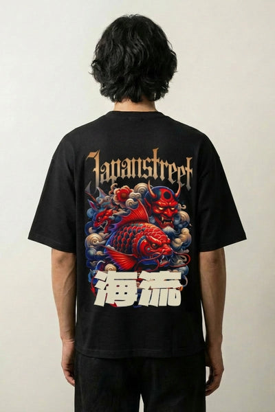 Japanisches T-Shirt in Übergröße - おおきめ