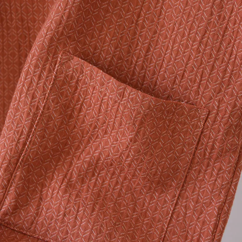 Jinbei für Männer 'Uemura' – Detail: lange Ärmel, Kimono japanischen Stil