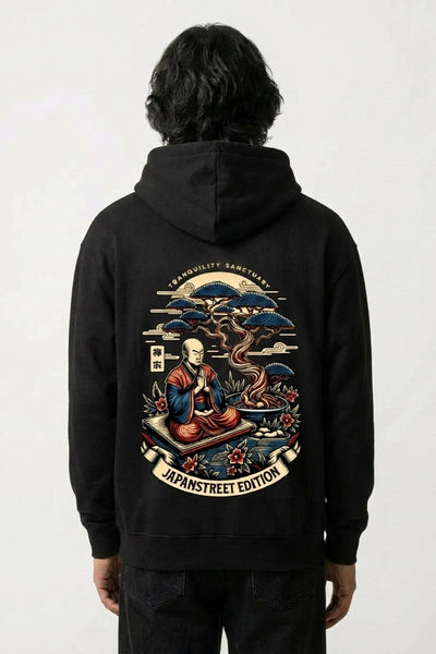 Kapuzenpulli mit japanischem Aufdruck - プリント