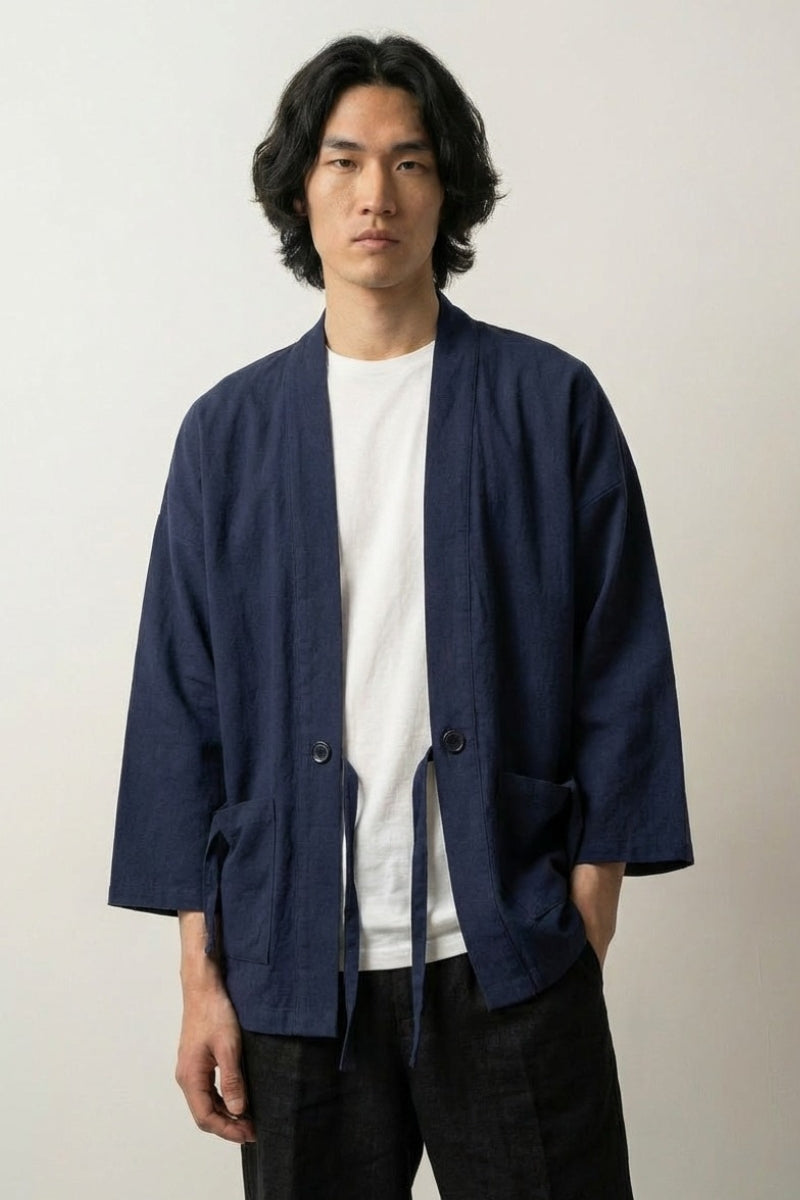 Blauer Kimono Männer 'Yuudai' – Studioaufnahme