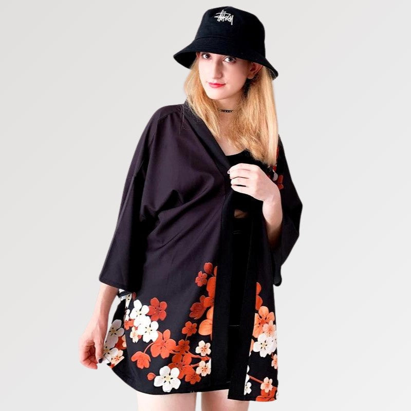 Kimono-Strickjacke für Frauen 'Oni' – japanisches Gewand, Kimono im japanischen Design