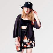 Kimono-Strickjacke für Frauen 'Oni' – Detail: lange Ärmel, Kimono japanischen Stil