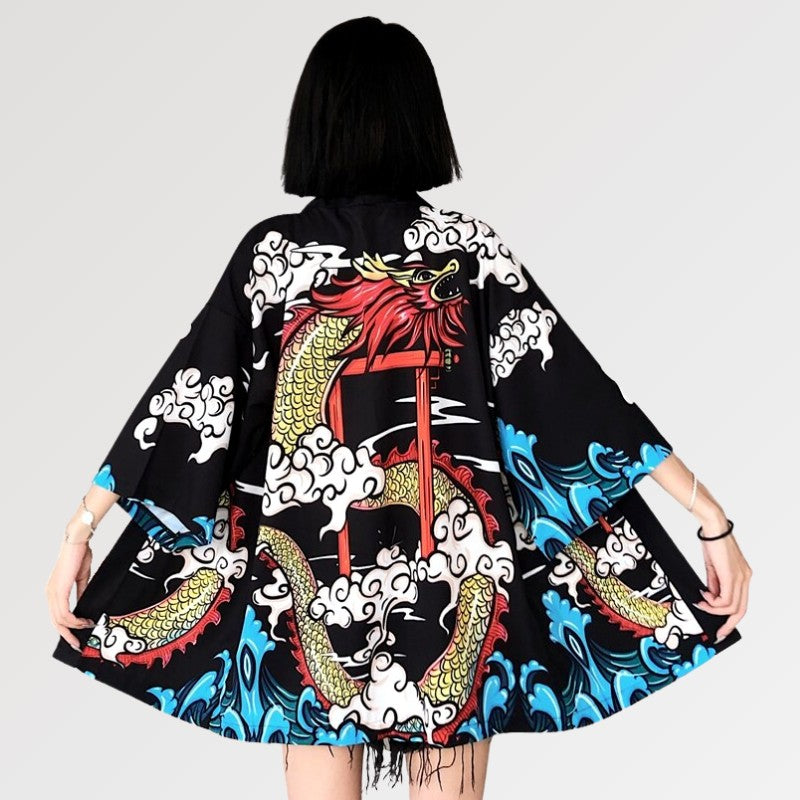 Kimono-Strickjacke für Damen 'Saori' – Strickjacke im japanischen Stil für Damen