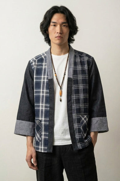 Karierter Kimono 'Seiya'