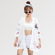 Kimono-Jacke für Frauen 'Haruko' – Detail: lange Ärmel, Kimono japanischen Stil
