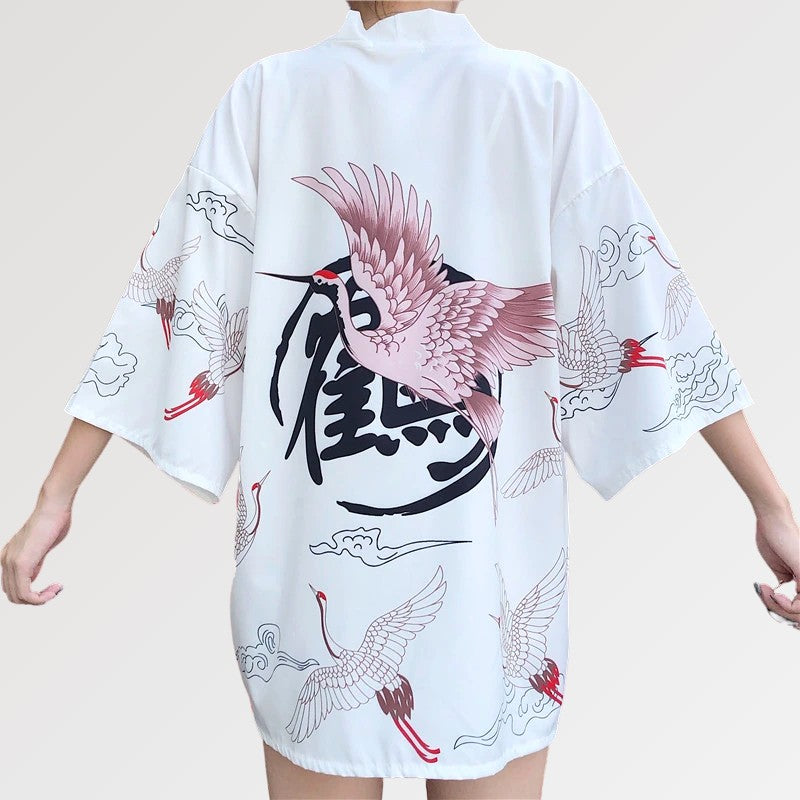 Kimono-Jacke für Frauen 'Haruko' – Frontansicht Kimono für traditionelle Anlässe
