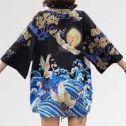 Kimono-Jacke für Damen 'Sanaé' – Qualitäts-Detail Kimono Premium