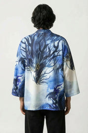 Drachen-Kimono für Herren 'Kaito Edition' – Studioaufnahme Rückseite
