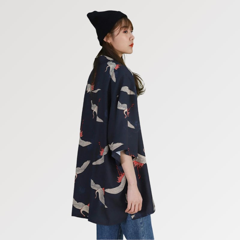 Lange Kimono-Jacke für Damen 'Okuriya' – japanisches Gewand, Kimono im japanischen Design