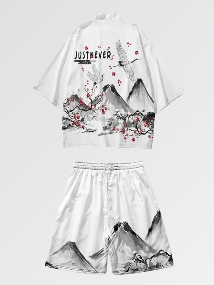 Kimono-Set 'Fuji Shoto' – japanisches Gewand, Kimono im japanischen Design