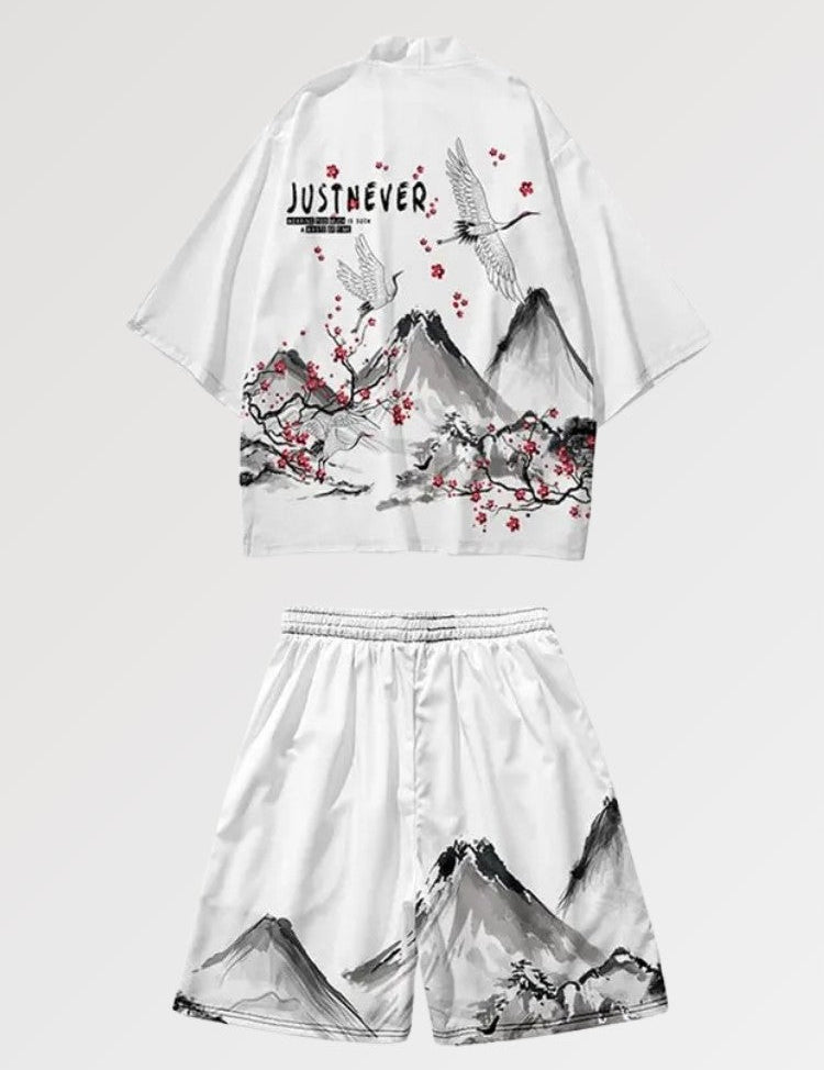 Kimono-Set 'Fuji Shoto' – japanisches Gewand, Kimono im japanischen Design