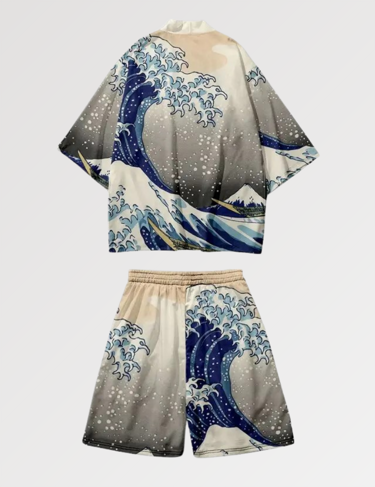 Kimono-Set 'Hokusai' – Kimono im traditionellen japanischen Stil für Herren und Damen