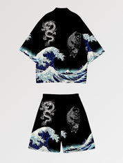 Kimono-Set 'Kanagawa' – Kimono im traditionellen japanischen Stil für Herren und Damen