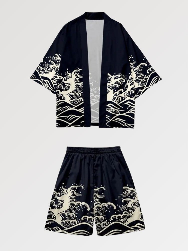 Kimono-Set 'Miyasaki' – japanisches Gewand, Kimono im japanischen Design